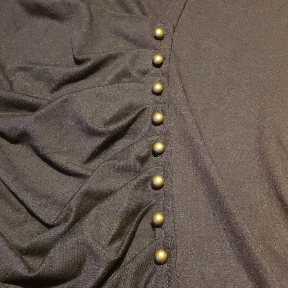 Black Dress Shirt With Buttons - Picture 4 of 7